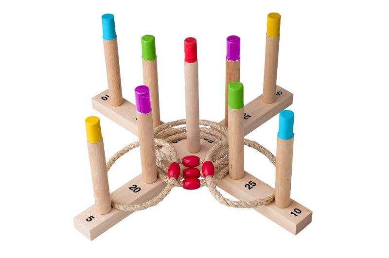 Házení kroužků - dřevěná hra 