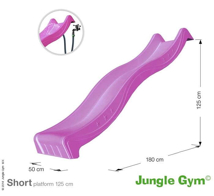      Skluzavka Jungle Gym 220 cm růžová fialová vlnitá Hvězdička 
